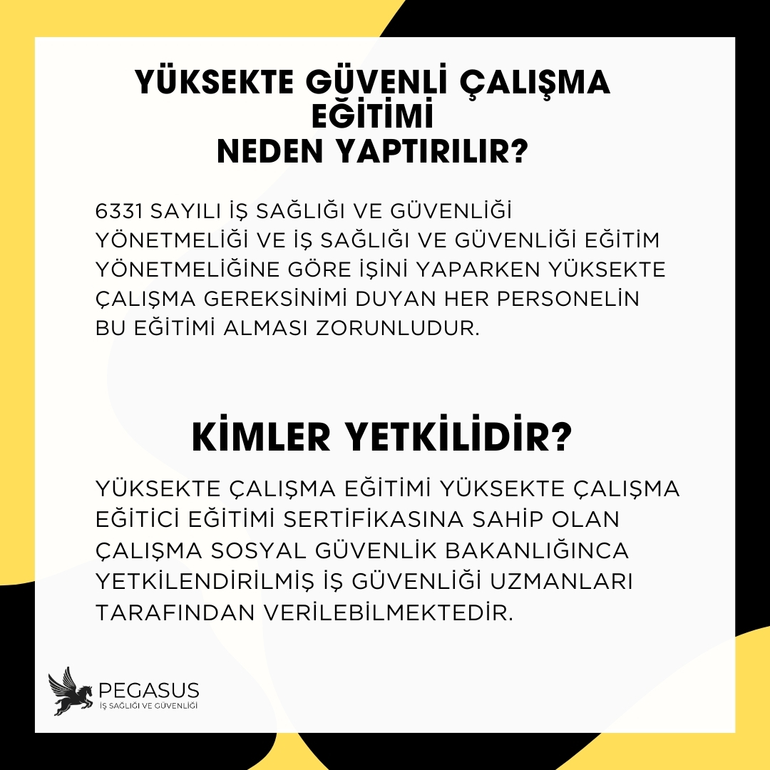 YÜKSEKTE GÜVENLİ ÇALIŞMA EĞİTİMİ İZMİR